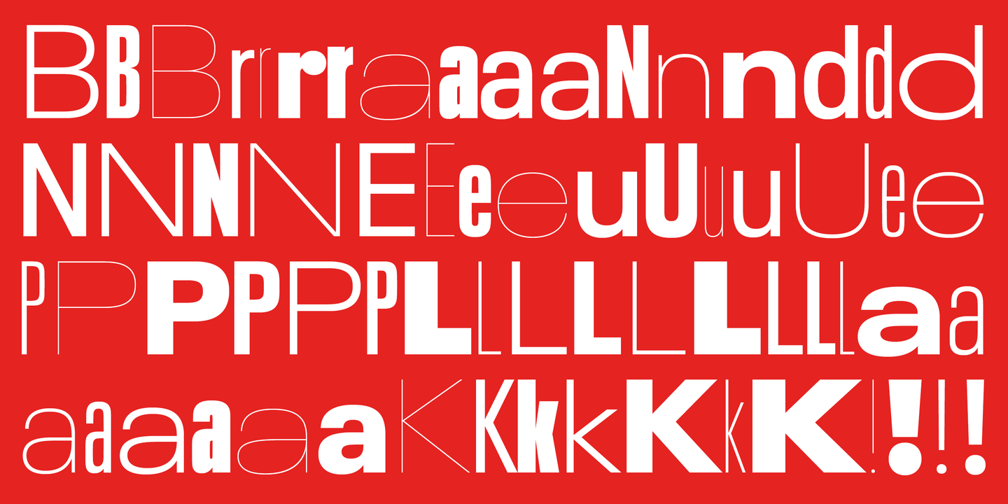 Neue Plak Compressed Thin Font preview